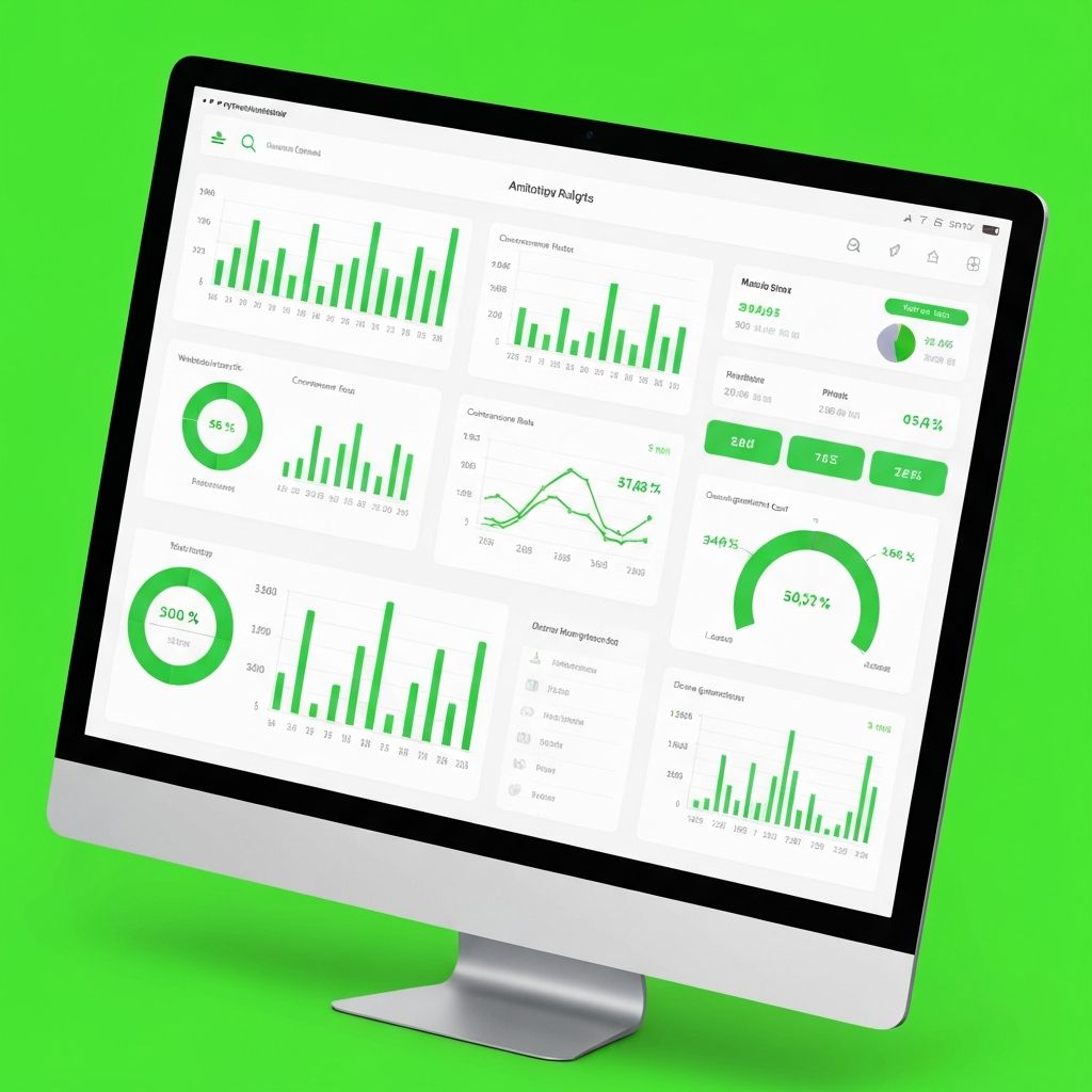Analytics dashboard showing marketing metrics and performance data